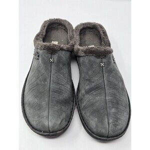 Teva Women’s 8.5 Gray Croc Embossed Fleece Lined Mule Clog Slipper F8810G